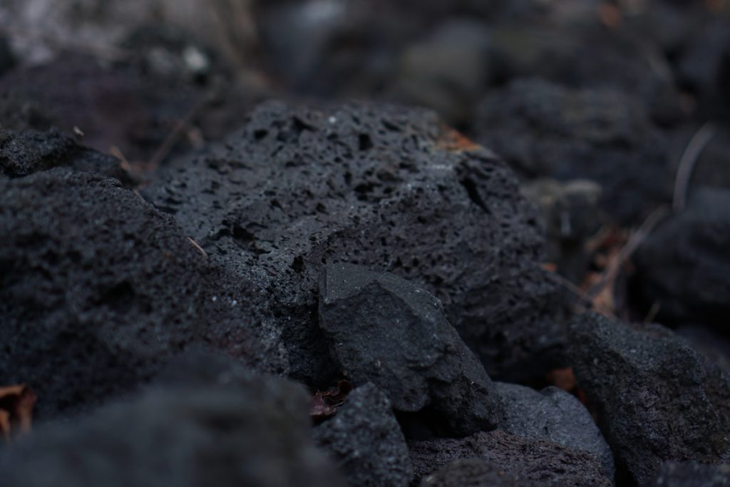close up of lava rocks