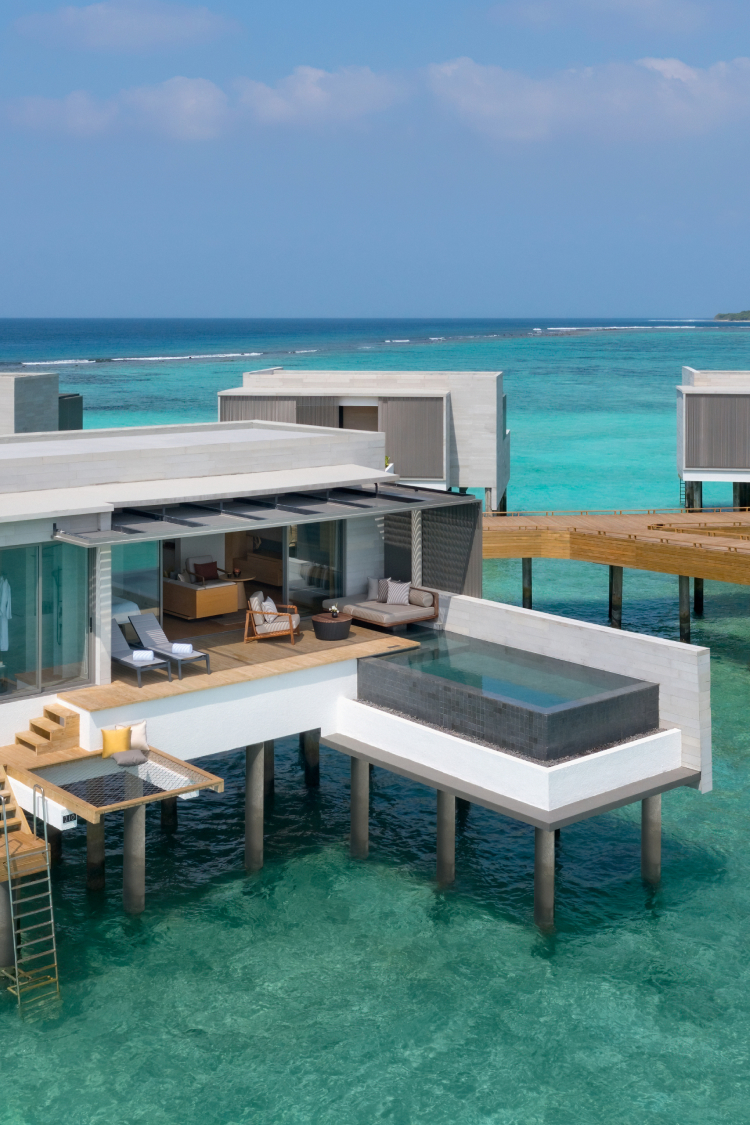 villa on the Maldivian water