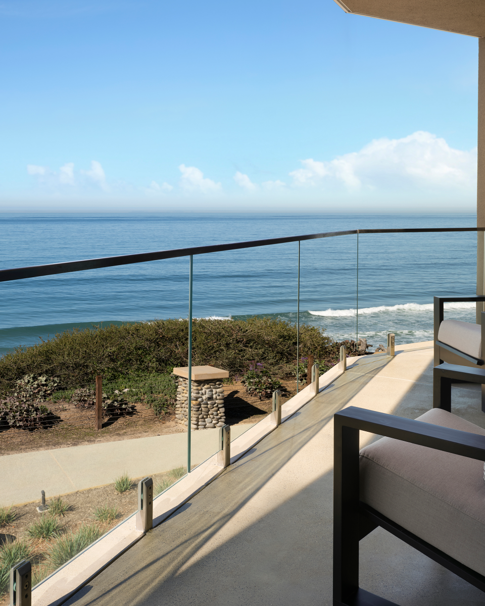 balcony looking out onto the ocean