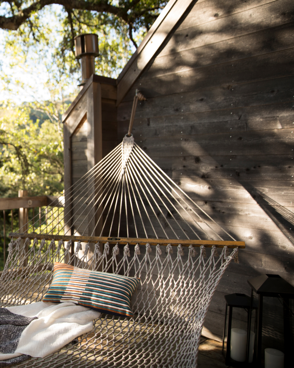 close up shot of oversized hammock