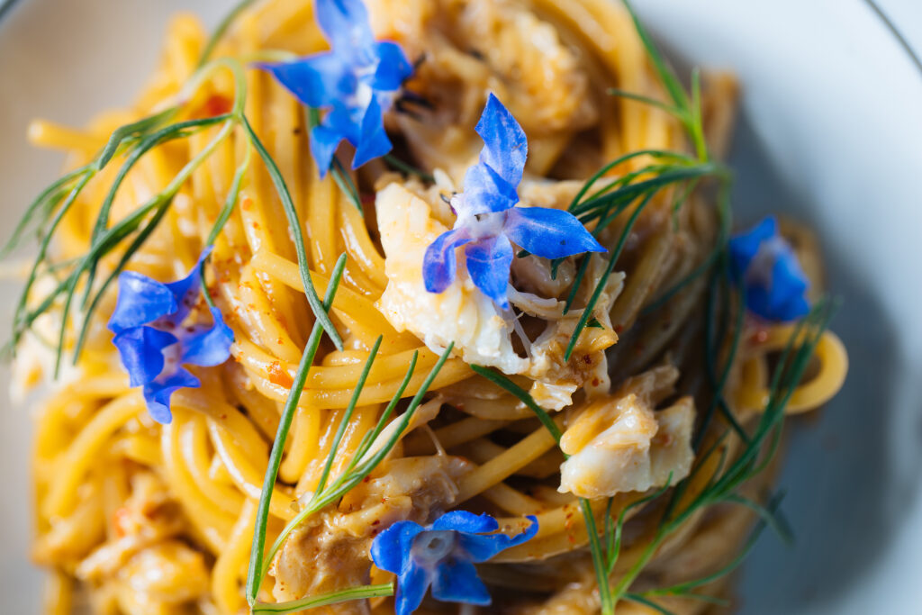 Violetto Squash Blossom Bucatini Details