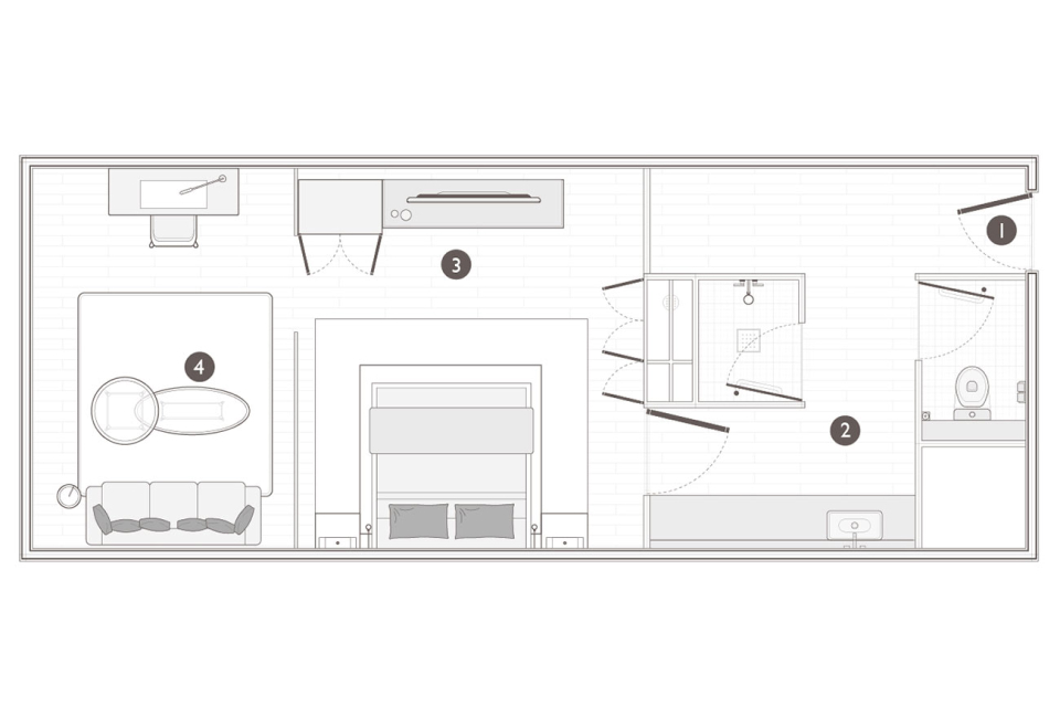 plan of studio