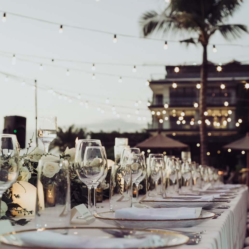 table setting for celebration