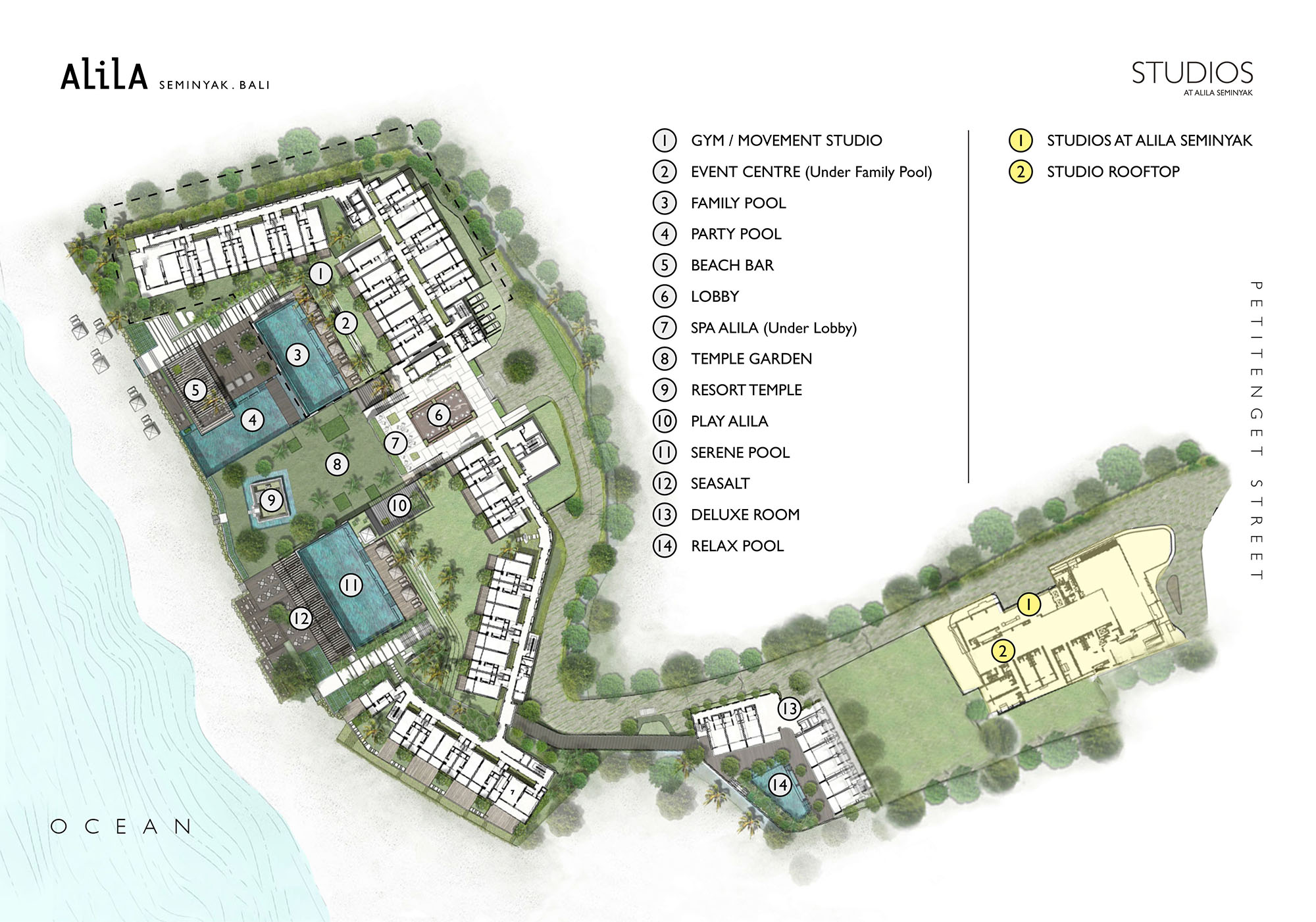 Alila Seminyak resort map