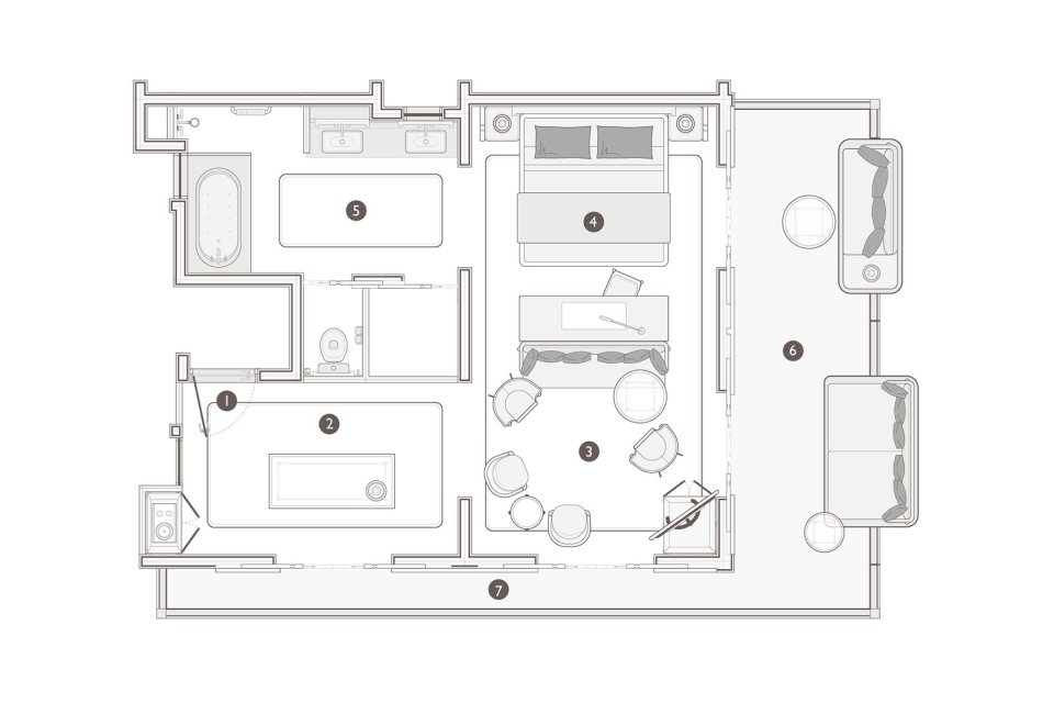 Seaside Suite floorplan